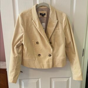 J. Crew Women's Cream Double-Breasted Blazer